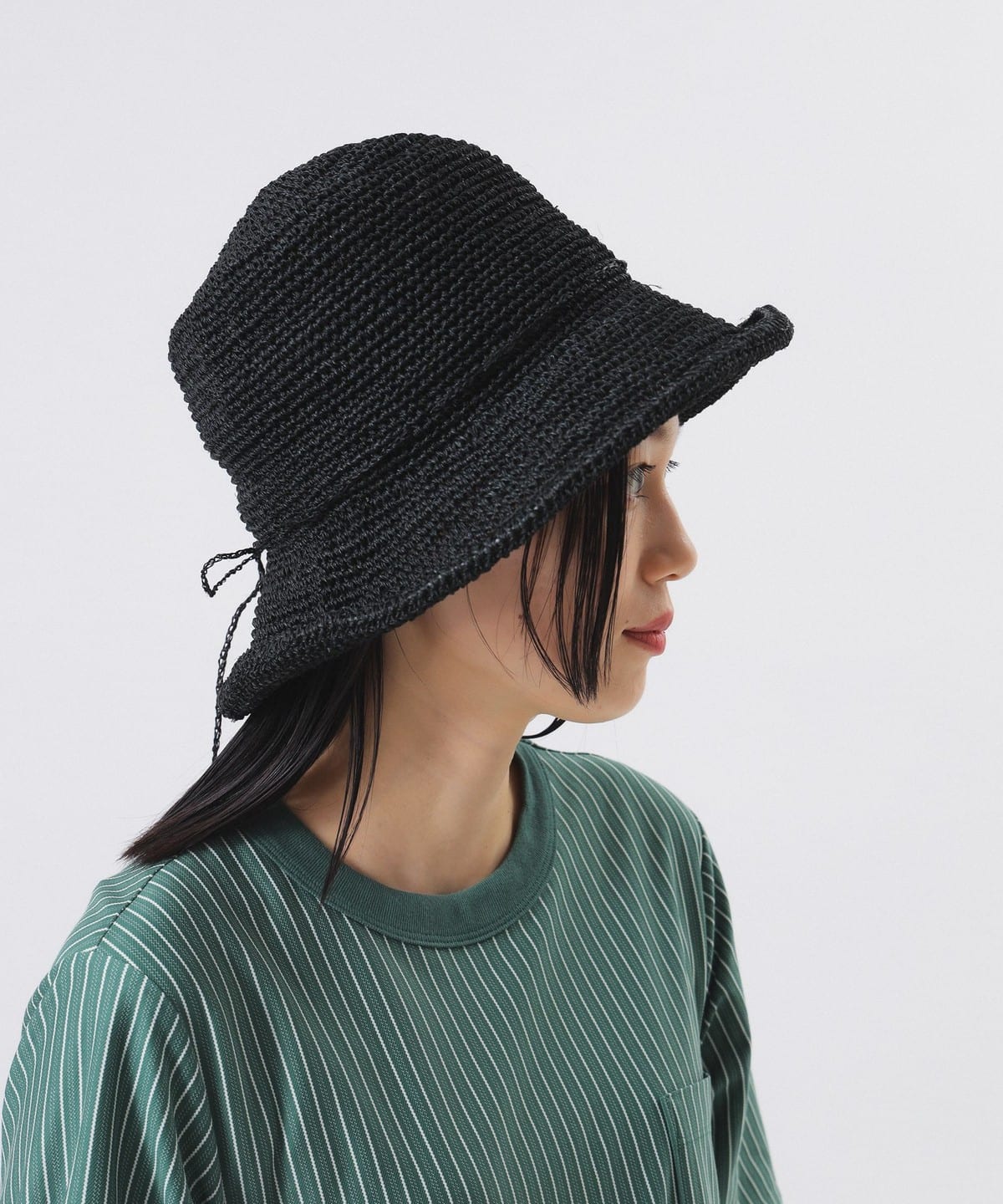 アバカ クロッシェ ハット 帽子 WOMEN BLACK ONE SIZE アバカ クロッシェ ハット 帽子 WOMEN BLACK ONE SIZE
