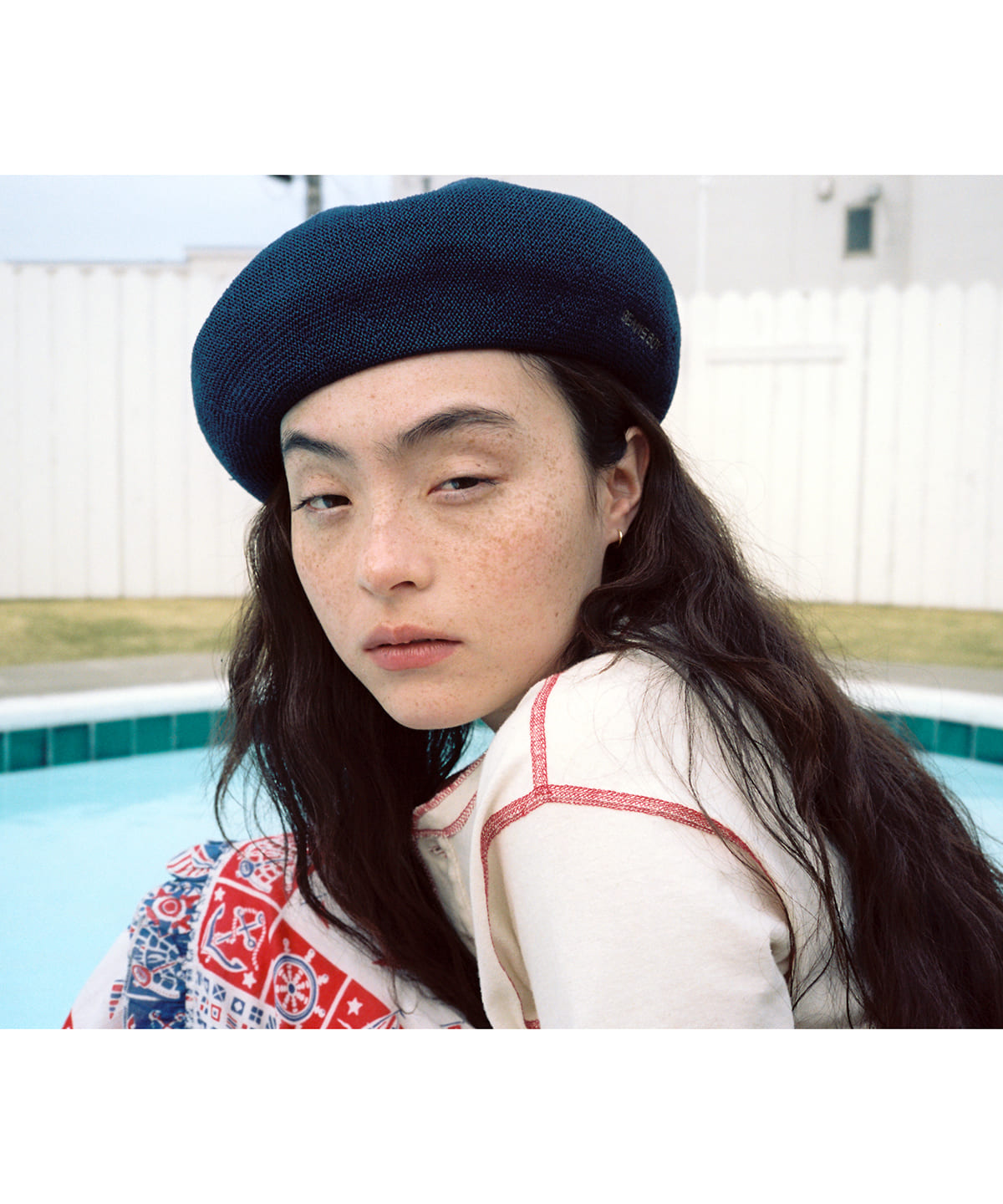 ロゴ 刺繍 ベレー帽 帽子 WOMEN NAVY ONE SIZE ロゴ 刺繍 ベレー帽 帽子 WOMEN NAVY ONE SIZE