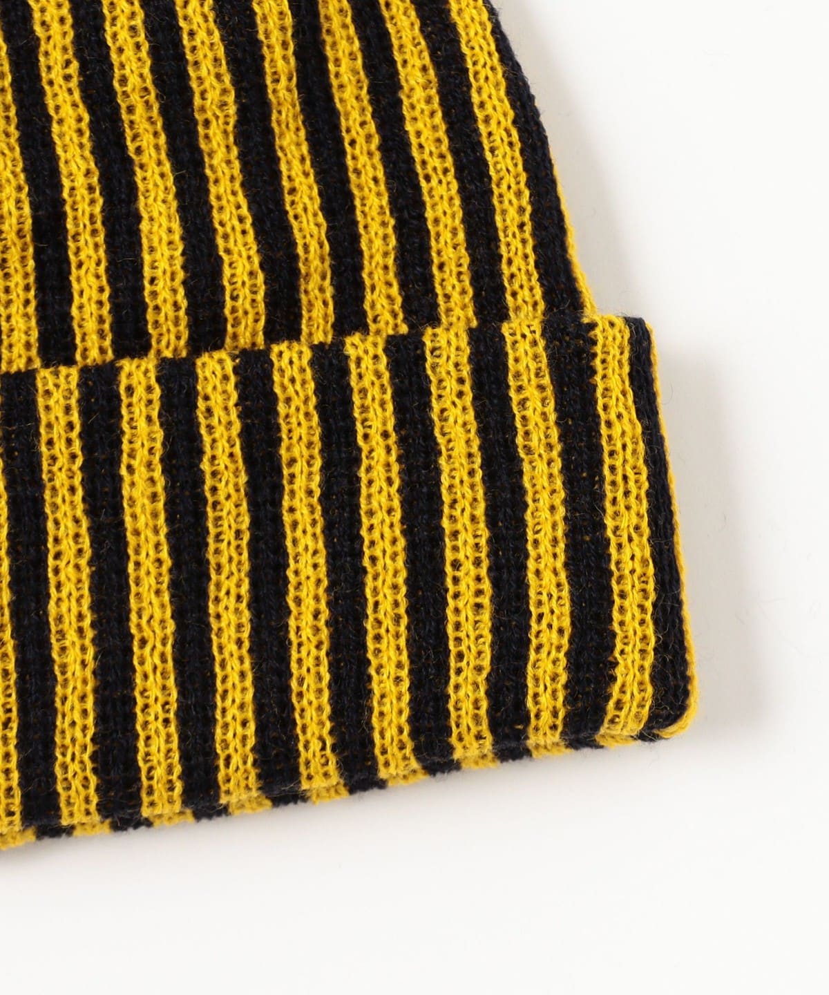 GOLDEN  1978EMBROIDERY ビーニー ビンテージ70's80's○CATツートンニット帽黄×黒○231003i3-m-cp