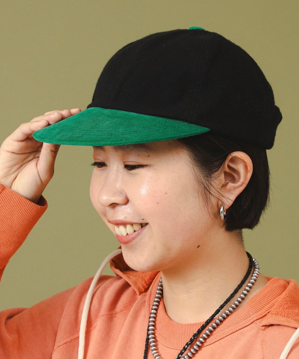 【別注】WINNER CAP / 2TONE CAP 25FW 帽子 WOMEN BLACK ONE SIZE