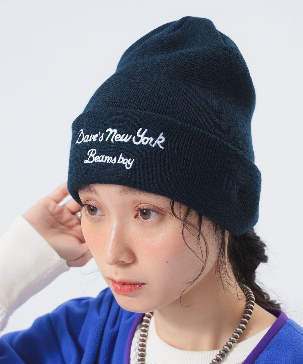 【別注】NEW ERA ニューエラ × Dave's New York / KNIT CAP 帽子 WOMEN NAVY ONE SIZE 【別注】NEW ERA ニューエラ × Dave's New York / KNIT CAP 帽子 WOMEN NAVY ONE SIZE