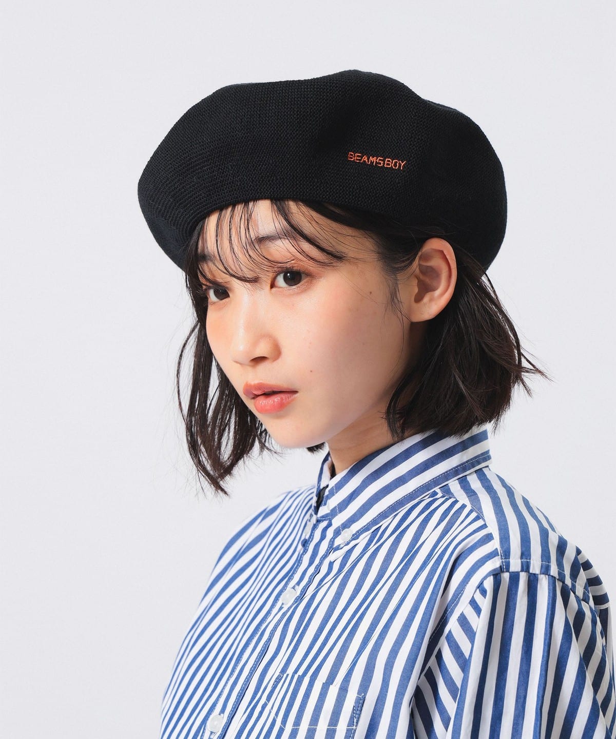 BEAMS BOY（ビームス ボーイ）ロゴ ベレー（帽子 ハンチング・ベレー帽