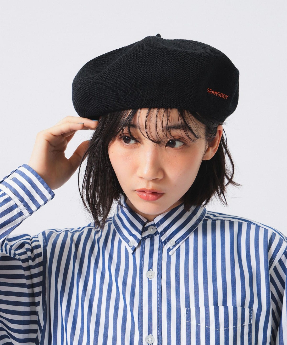 BEAMS BOY（ビームス ボーイ）ロゴ ベレー（帽子 ハンチング・ベレー帽