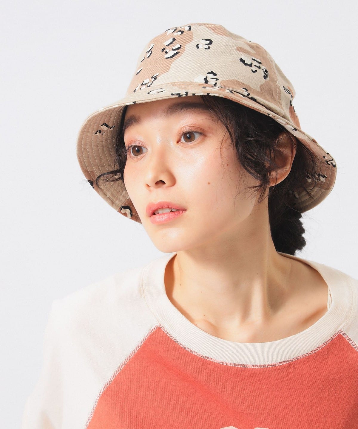BEAMS BOY（ビームス ボーイ）cableami / CHOCO CHIP CAMO BACKET HAT