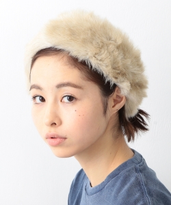 Cableami×BEAMS BOY / ファー ヘアバンド 16AW