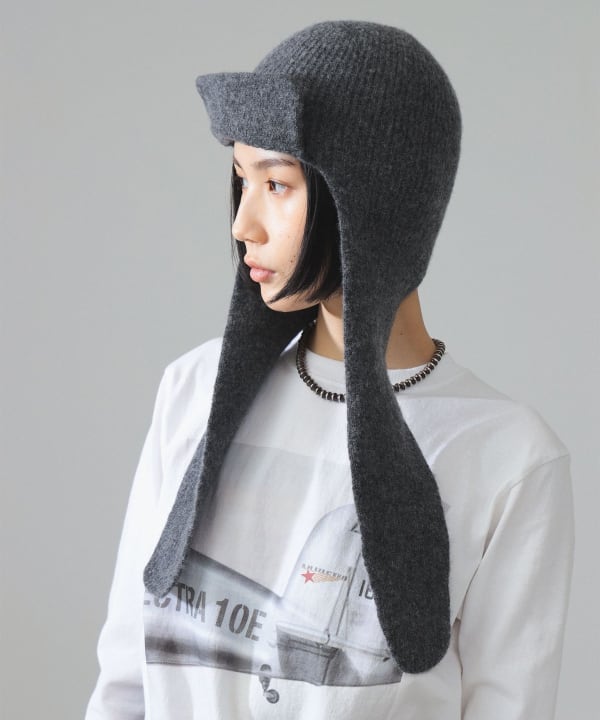 【+10%ポイントUP】maturely / ニット パイロット キャップ