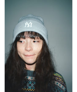 【別注】NEW ERA × BEAMS BOY / ベーシック カフ MLB ニットキャップ