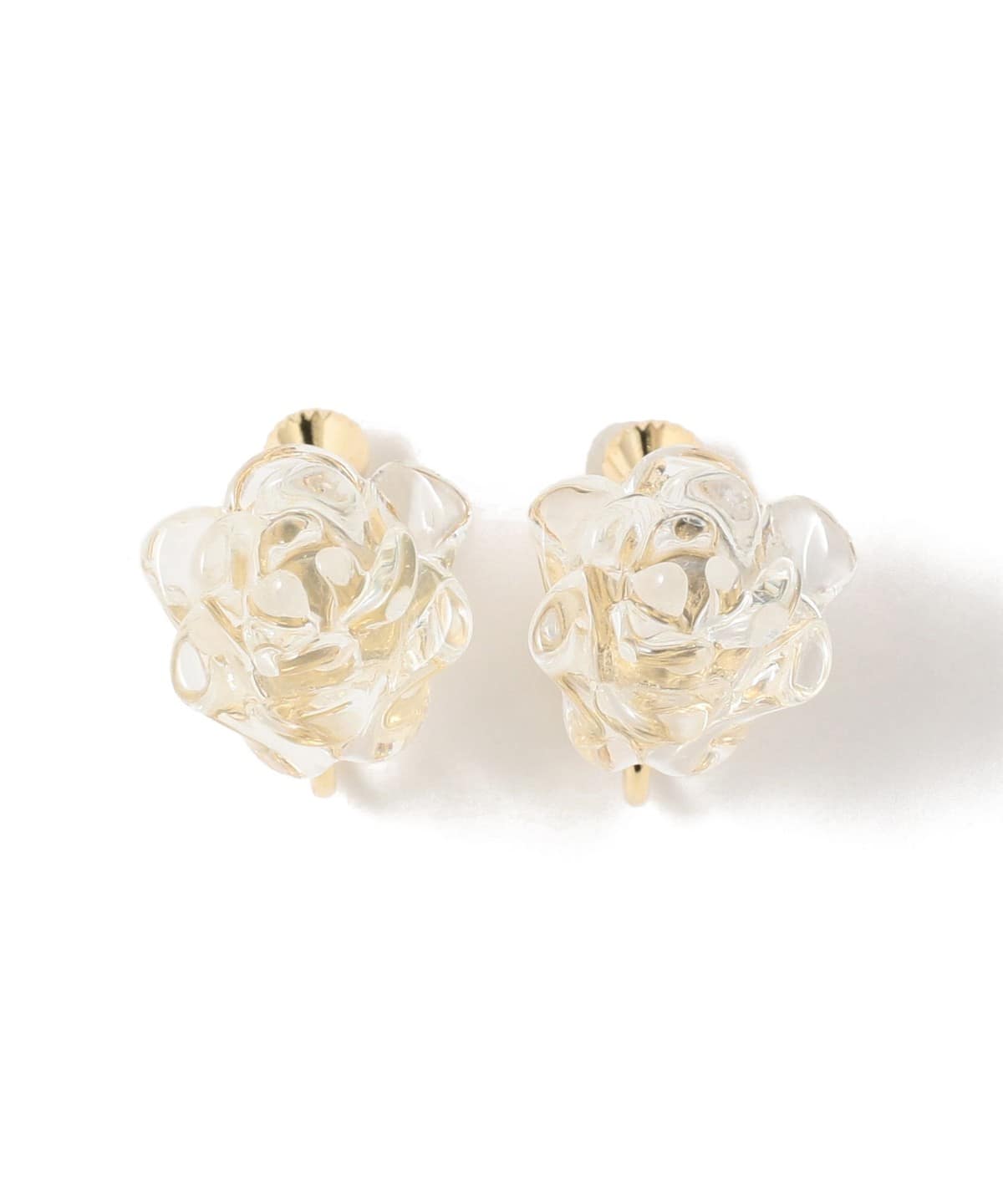クリア フラワー イヤリング アクセサリー WOMEN WHITE ONE SIZE クリア フラワー イヤリング アクセサリー WOMEN WHITE ONE SIZE