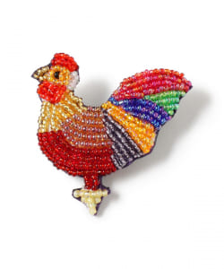 ビーズ ピンバッジ S