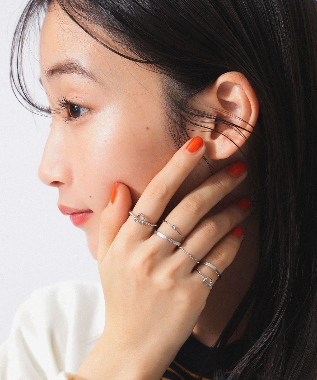 スリム リング 6セット アクセサリー WOMEN SILVER ONE SIZE スリム リング 6セット アクセサリー WOMEN SILVER ONE SIZE