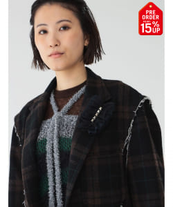【+15%ポイントUP】maturely / フリル スタッズ コサージュ クリップ
