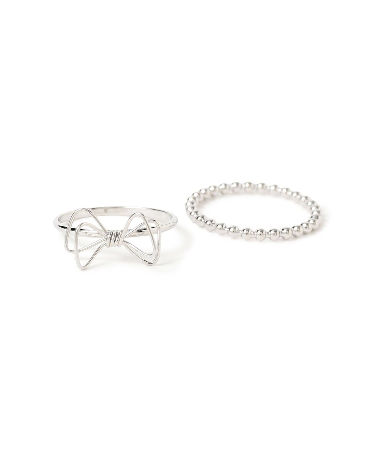 リボン リング 2P アクセサリー WOMEN SILVER ONE SIZE リボン リング 2P アクセサリー WOMEN SILVER ONE SIZE