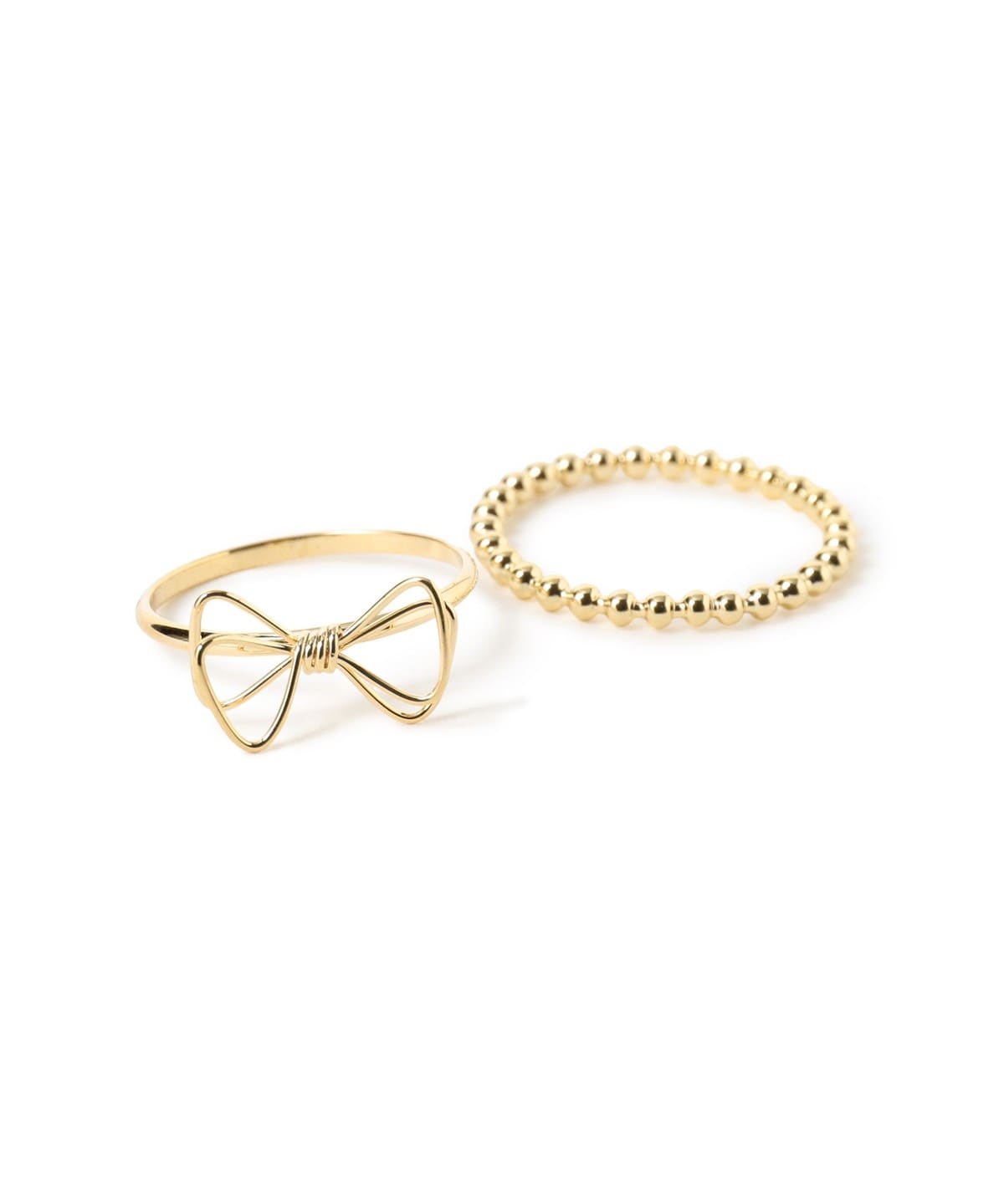 リボン リング 2P アクセサリー WOMEN GOLD ONE SIZE リボン リング 2P アクセサリー WOMEN GOLD ONE SIZE
