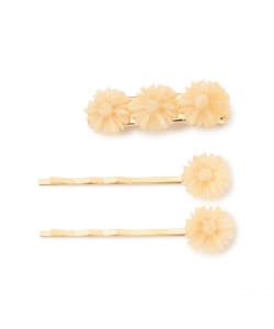 レトロ フラワー ヘアピン 3セット