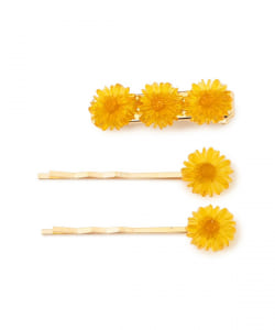 レトロ フラワー ヘアピン 3セット