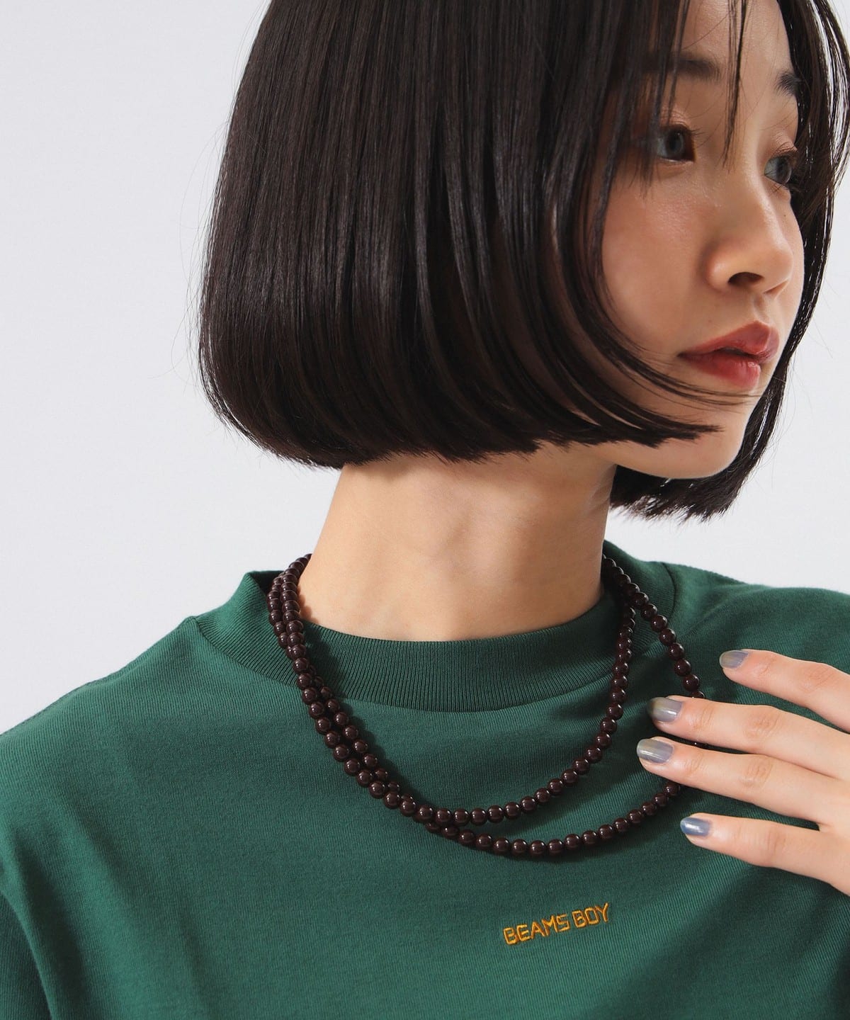 ラッカー パール ネックレス アクセサリー WOMEN BROWN ONE SIZE