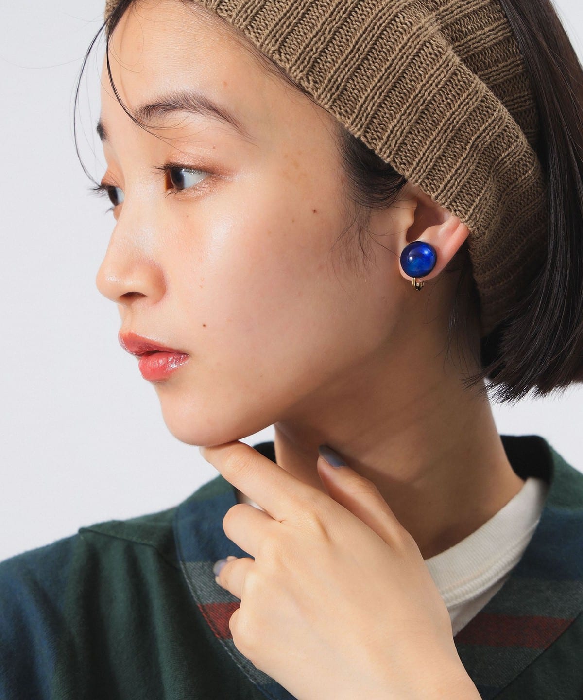 カボション イヤリング アクセサリー WOMEN BLUE ONE SIZE カボション イヤリング アクセサリー WOMEN BLUE ONE SIZE
