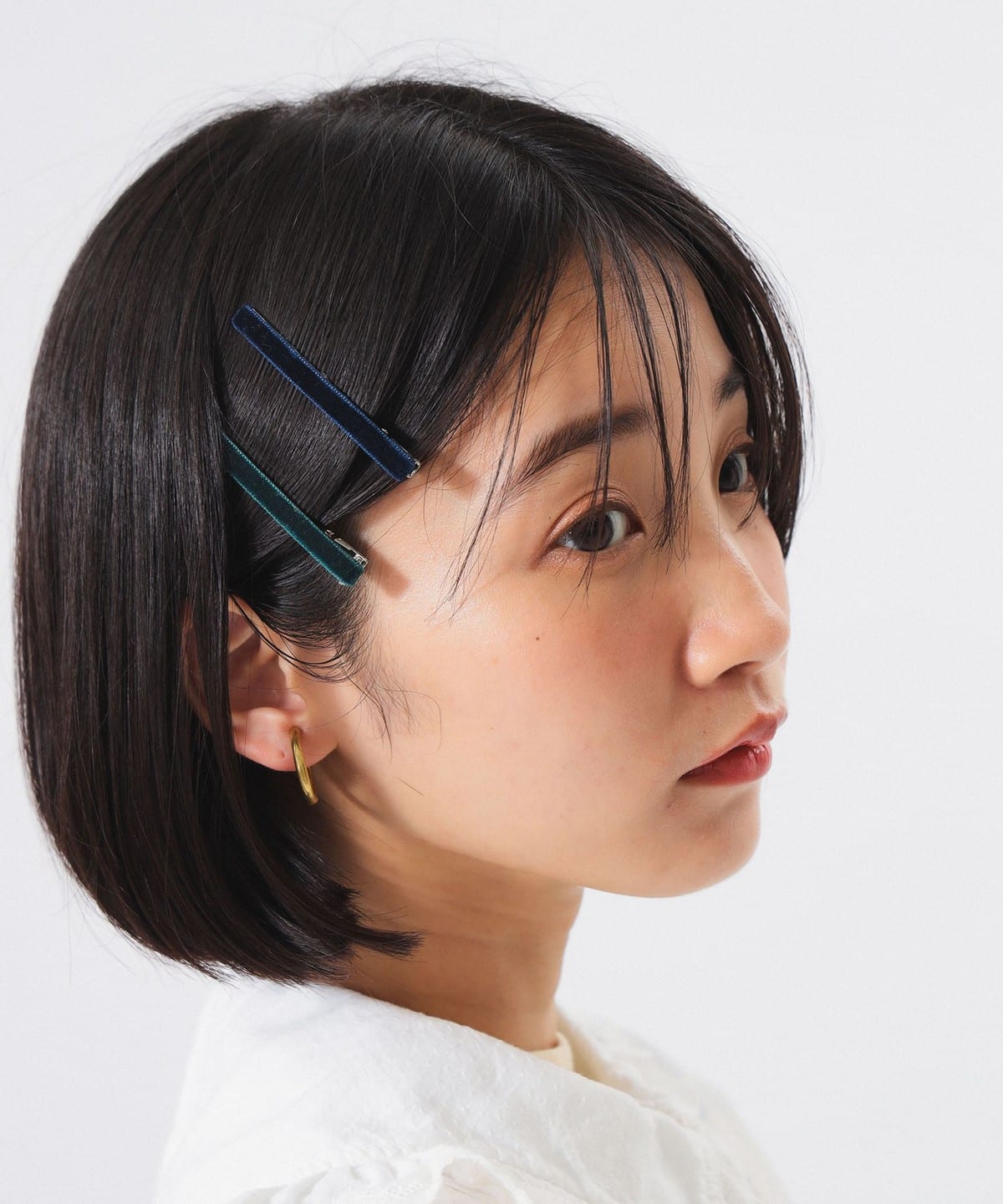 BEAMS BOY（ビームス ボーイ）ベロア ヘア クリップ 2セット（ヘア