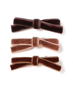 ミニ ベロア リボン ピン 3SET