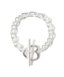 シルバー ハート トグル ブレスレット