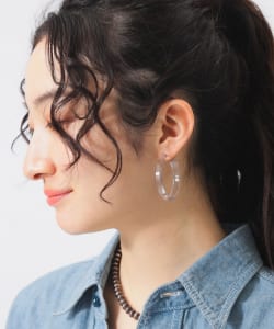 クリア フープ ピアス