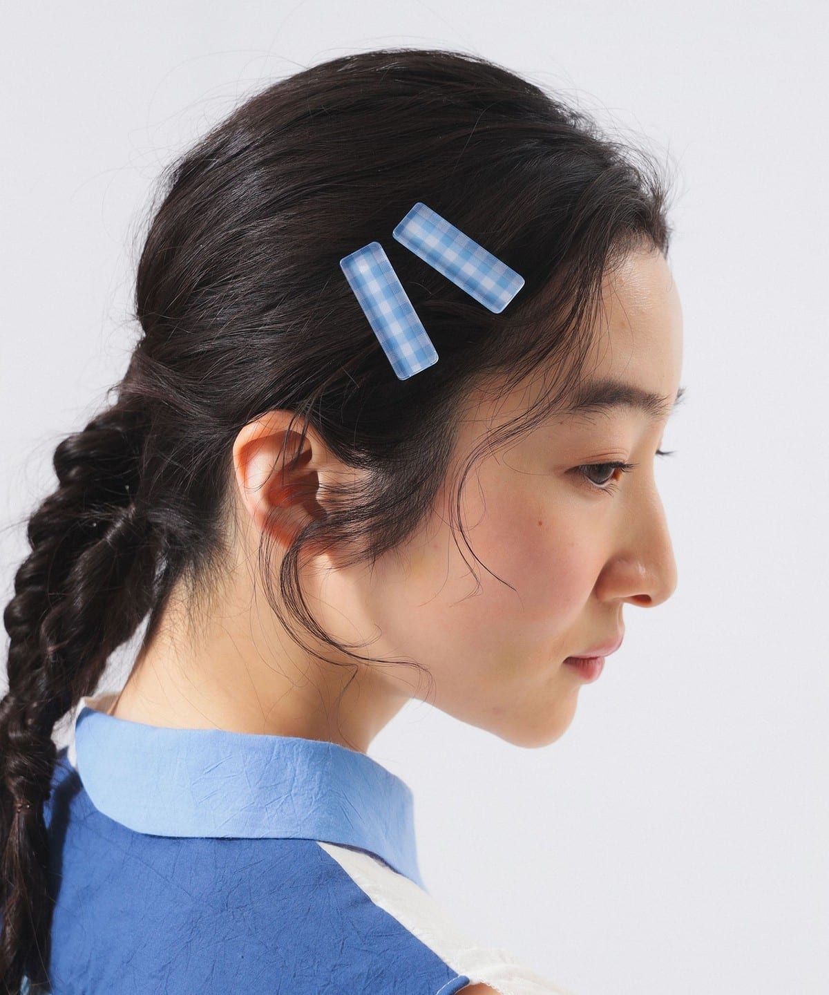 BEAMS BOY（ビームス ボーイ）ギンガムチェック ヘアピン 2セット