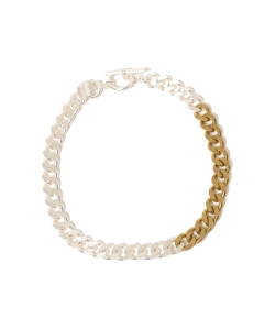 maturely / Silver & Gold Chain Necklace