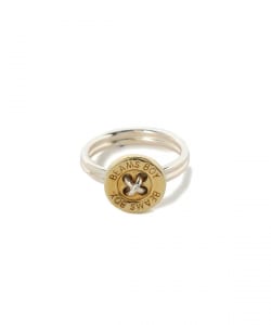 BEAMS BOY / BRASS × SILVER ボタンリング