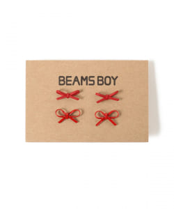 BEAMS BOY / ミニ リボン 2P ピアス