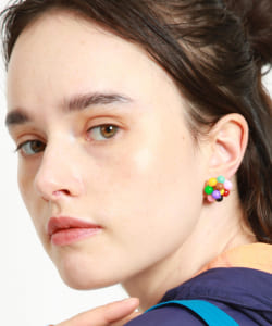 BEAMS BOY / MIXビーズシャワー イヤリング