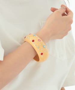 ビジュー ワイド バングル