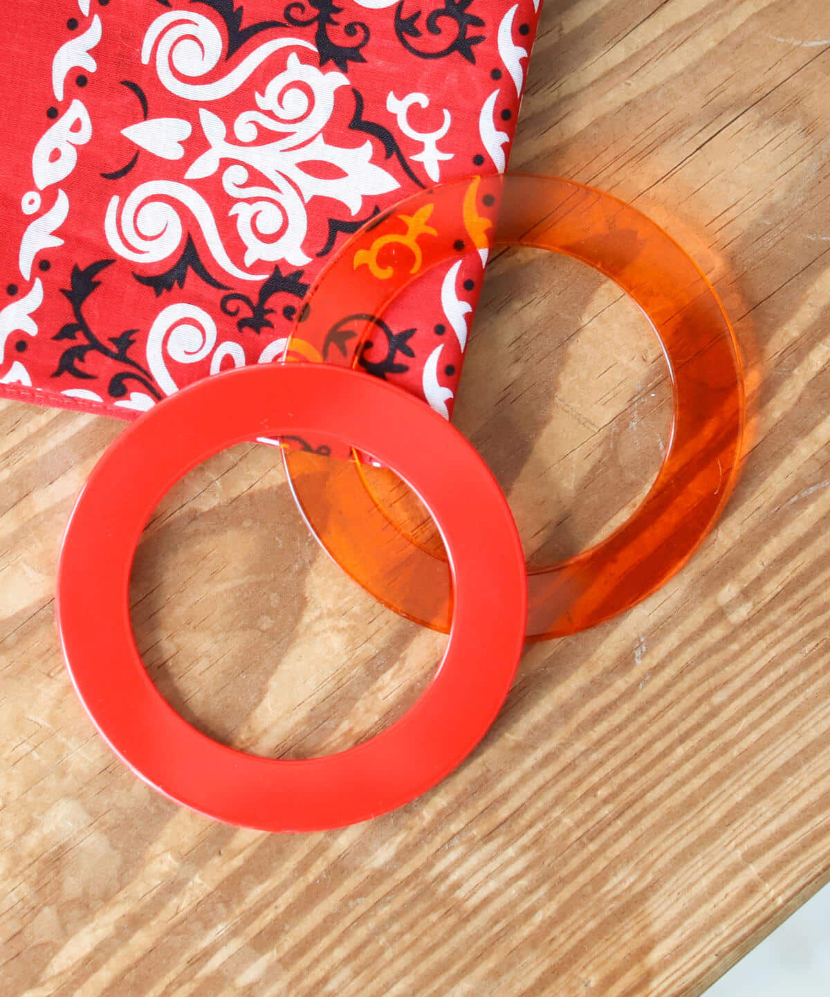 カラー アクリル セット ブレスレット アクセサリー WOMEN ORANGE CLEAR ONE SIZE カラー アクリル セット ブレスレット アクセサリー WOMEN ORANGE CLEAR ONE SIZE