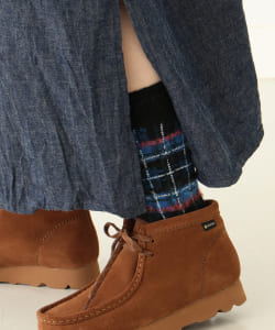 ￥BEAMS BOY / シャギー タータン チェック ソックス 22FW