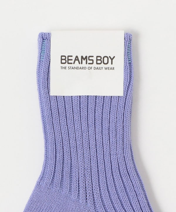 BEAMS BOY BEAMS BOY BEAMS BOY / 1/2 solid rib socks (leg wear 