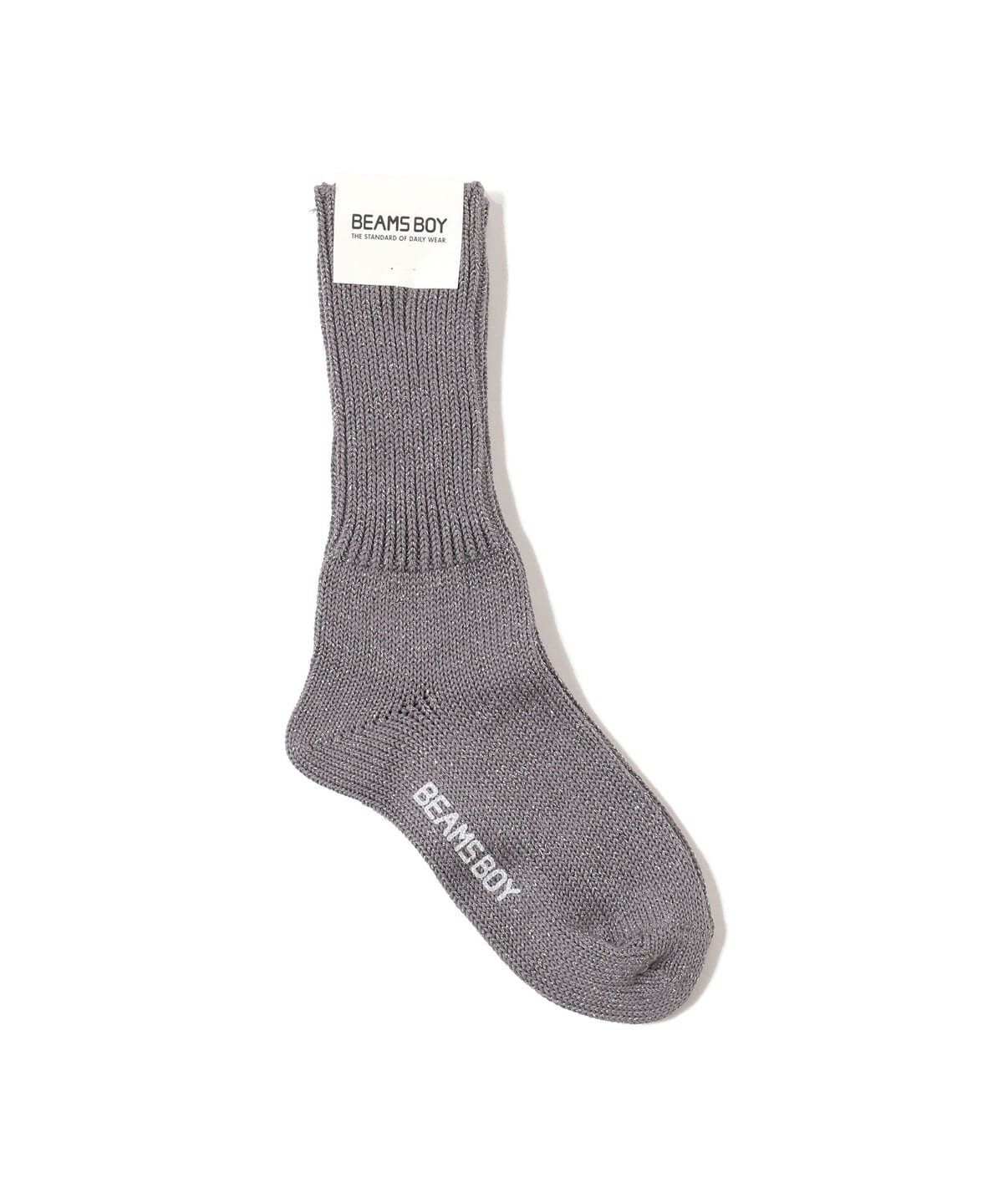 ラメ リブ クルー ソックス NEW レッグウェア WOMEN CHARCOAL×SILVER ONE SIZE ラメ リブ クルー ソックス NEW レッグウェア WOMEN CHARCOAL×SILVER ONE SIZE