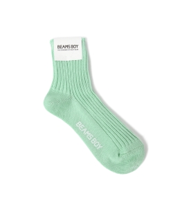 BEAMS BOY / 1/2ソリッド リブ ソックス 0077CL