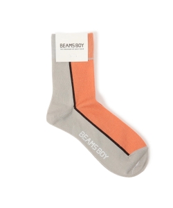 BEAMS BOY / シルケット 配色 ソックス