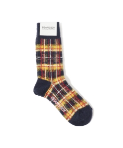 BEAMS BOY / シャギー タータンチェック ソックス