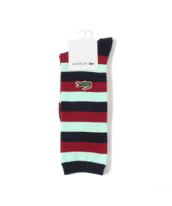 LACOSTE × BEAMS BOY / 別注 マルチボーダー ソックス