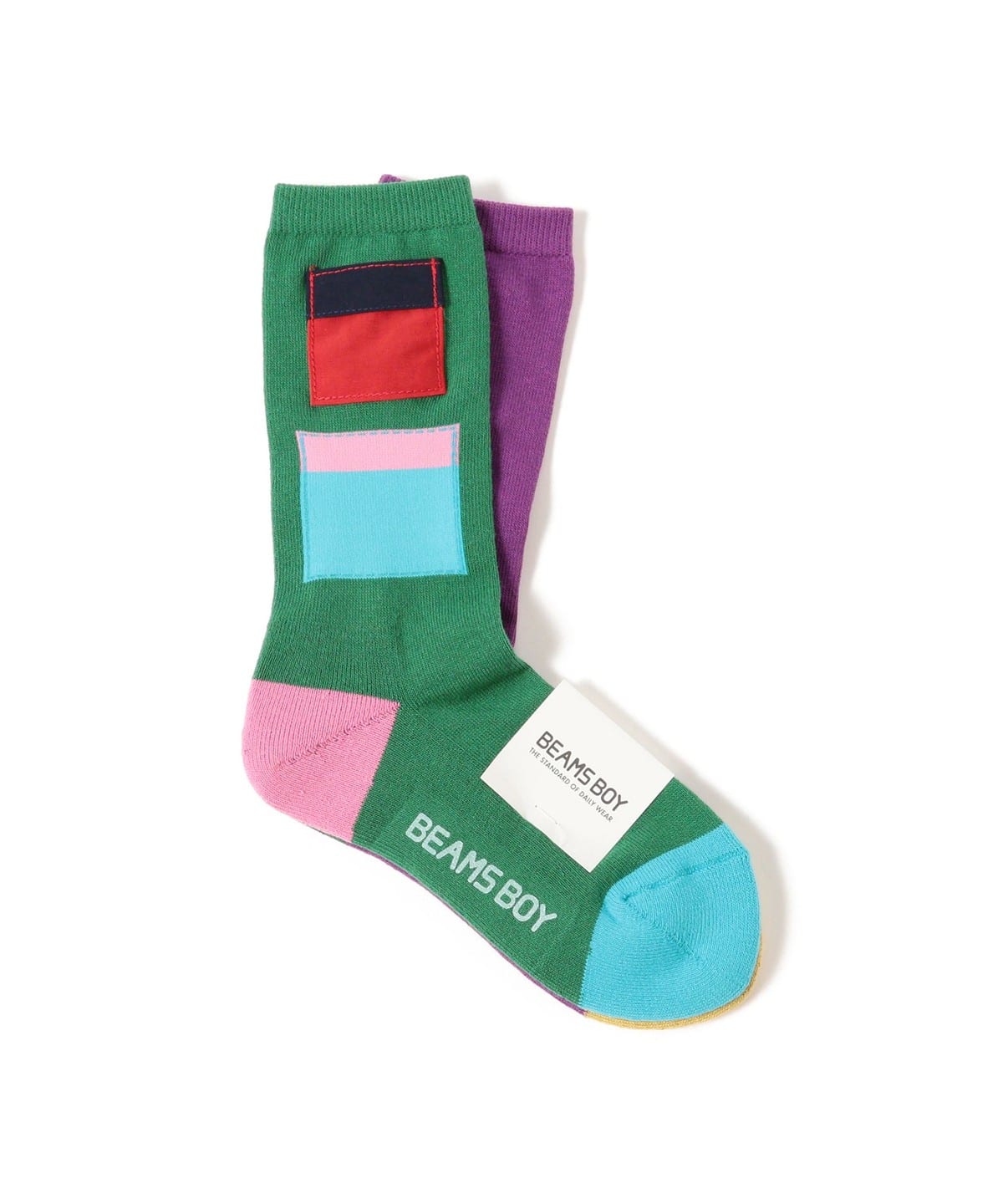マウンテンパーカー ポケット ソックス レッグウェア WOMEN PURPLE×GREEN ONE SIZE マウンテンパーカー ポケット ソックス レッグウェア WOMEN PURPLE×GREEN ONE SIZE