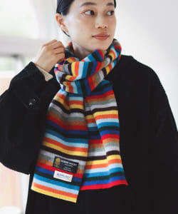 ROBERT MACKIE × BEAMS BOY / ボーダー マフラー