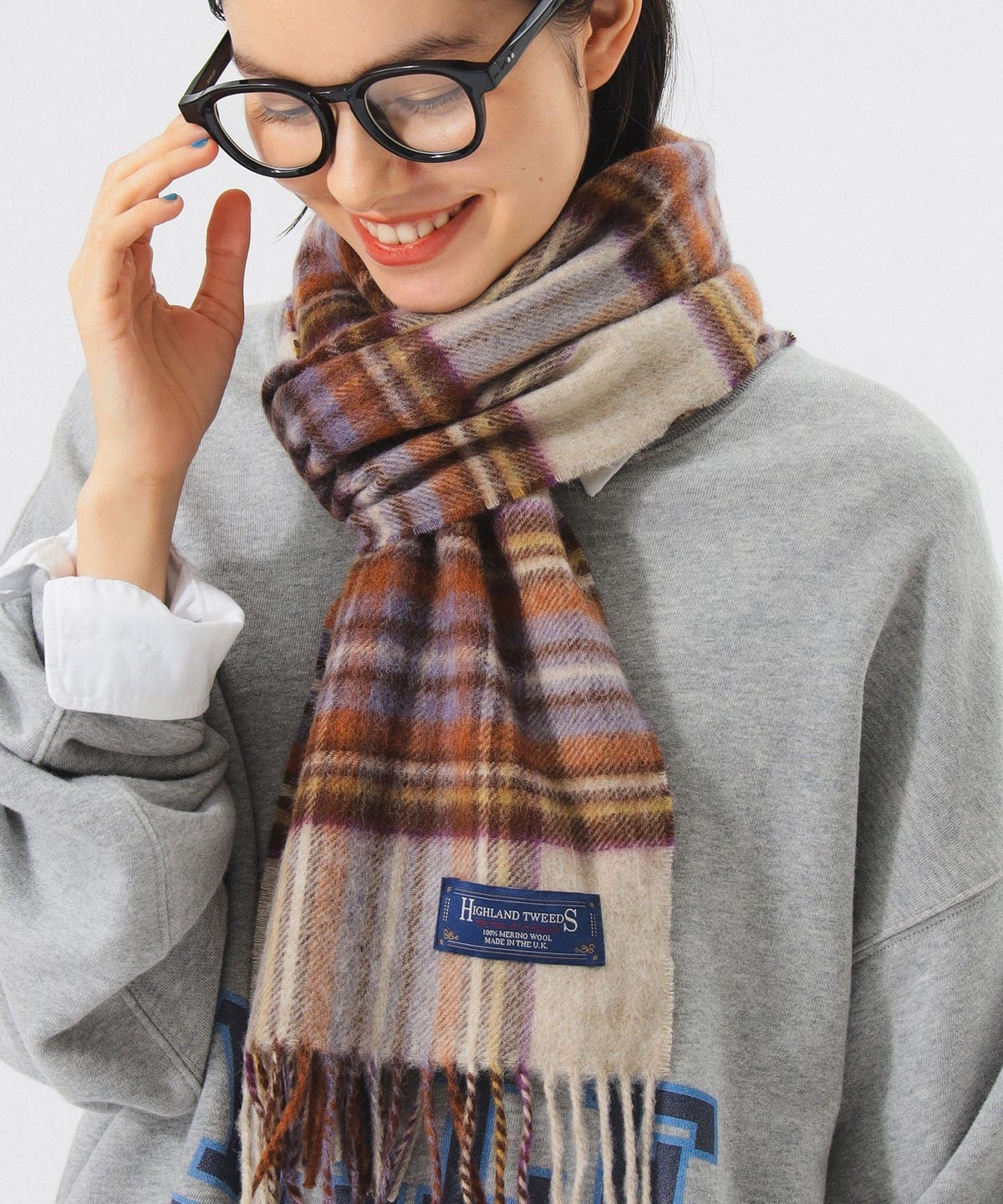 HIGHLAND TWEEDS ハイランド ツイード / チェック ストール 小 ファッション雑貨 WOMEN DRESS HEATHER STEWART ONE SIZE