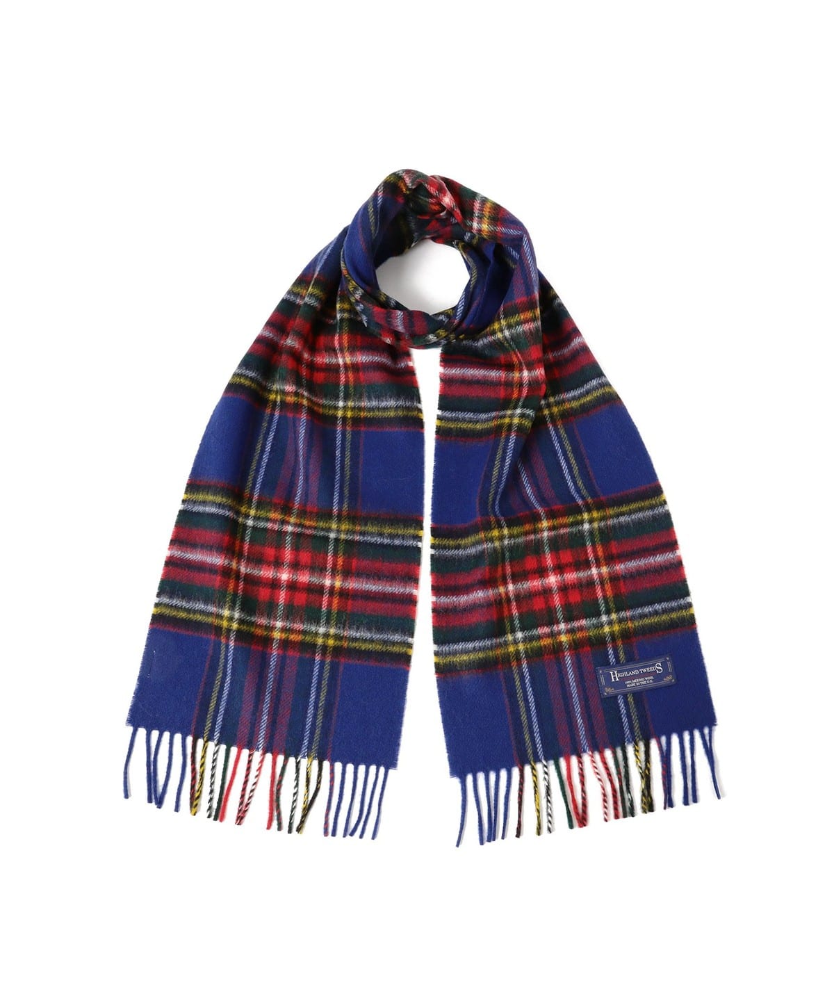 HIGHLAND TWEEDS ハイランド ツイード / チェック ストール 小 ファッション雑貨 WOMEN BLUE STEWART ONE SIZE