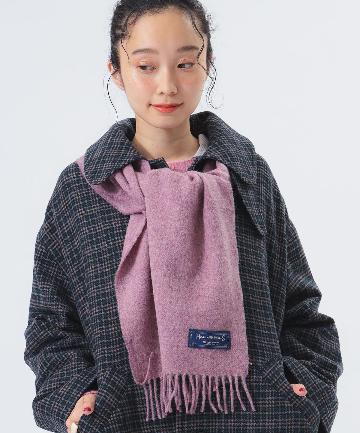HIGHLAND TWEEDS ハイランド ツイード / ソリッド ストール 小 ファッション雑貨 WOMEN DUSTY PINK ONE SIZE HIGHLAND TWEEDS ハイランド ツイード / ソリッド ストール 小 ファッション雑貨 WOMEN DUSTY PINK ONE SIZE