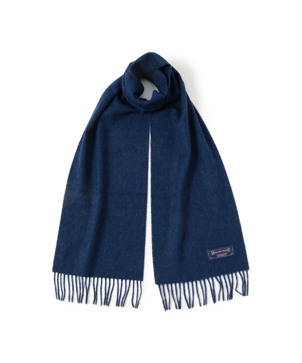 HIGHLAND TWEEDS ハイランド ツイード / ソリッド ストール 小 ファッション雑貨 WOMEN BLUE STEWART ONE SIZE