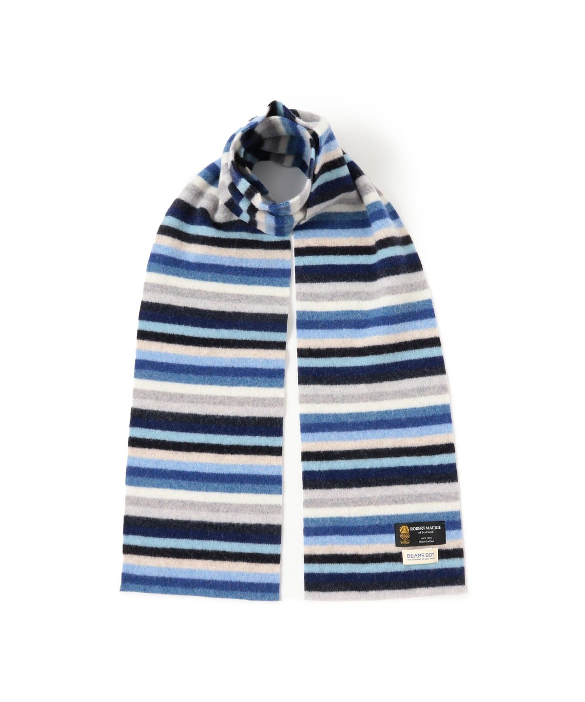 【別注】ROBERT MACKIE ロバートマッキー / マルチボーダー マフラー ファッション雑貨 WOMEN BLUE ONE SIZE 【別注】ROBERT MACKIE ロバートマッキー / マルチボーダー マフラー ファッション雑貨 WOMEN BLUE ONE SIZE