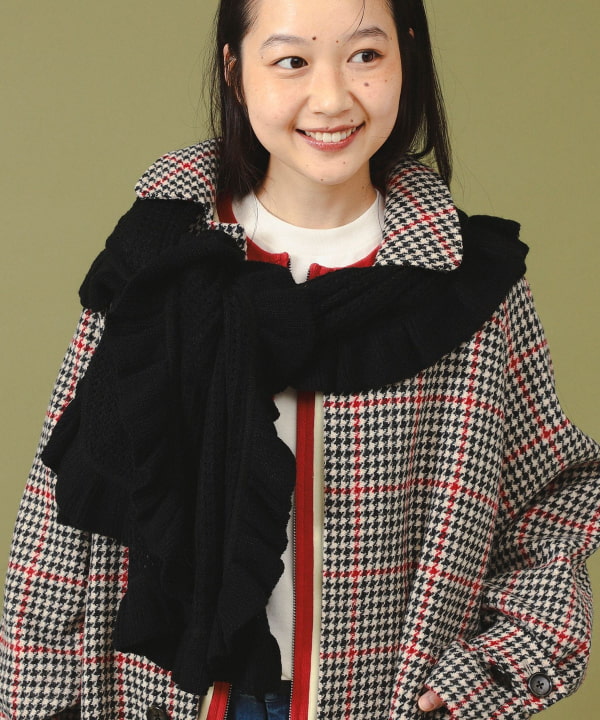 BEAMS BOY（ビームス ボーイ）透かし編み フリル ストール