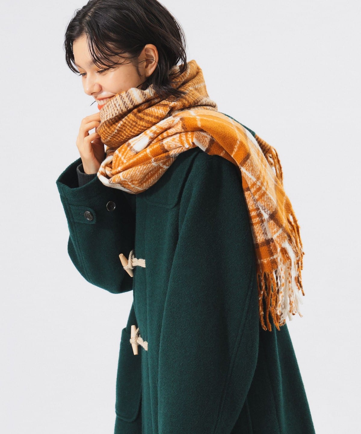 大判 チェック柄 ストール ファッション雑貨 WOMEN BROWN ONE SIZE 大判 チェック柄 ストール ファッション雑貨 WOMEN BROWN ONE SIZE