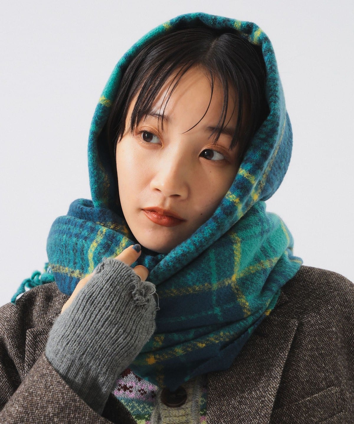 大判 チェック柄 ストール ファッション雑貨 WOMEN NAVY ONE SIZE 大判 チェック柄 ストール ファッション雑貨 WOMEN NAVY ONE SIZE