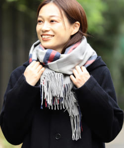 BEAMS BOY / カシミヤ ビッグタータン ストール